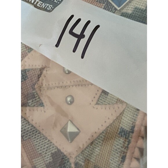 Vintage Rare Tony Ward Rare Xperiance Western Leather Fringe Studs Tee Large - Picture 7 of 7